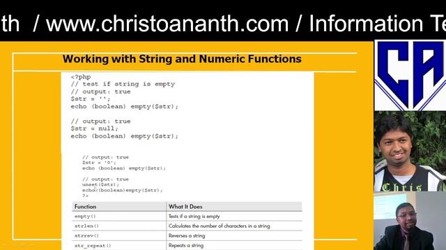 Christo Ananth - PHP - Loops, Functions, Arrays, PHP Numeric Functions - Information Technologies смотреть онлайн
