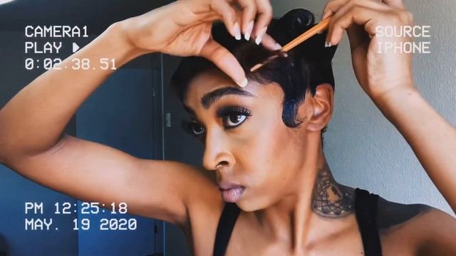 HOW TO : STYLE & CURL YOUR OWN PIXIE CUT ON SHORT NATURAL CURLY BLACK HAIR | SHORT HAIR EDITION DIY