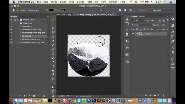 Photoshop "Auto Crop Image" action tutorial – square crop multiple images смотреть онлайн
