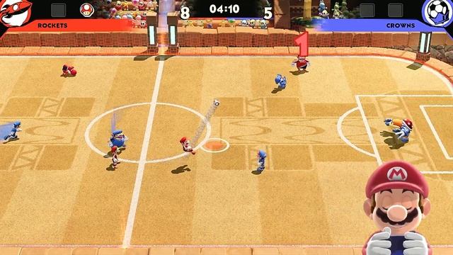 Mario Strikers Battle League Team Mario Vs Team Mario CPU Hard At Desert Ruin