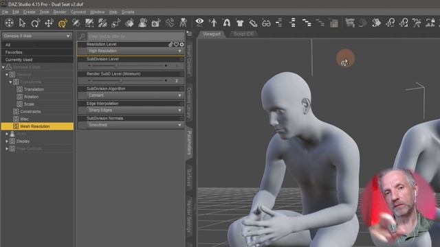 Deforming one seat object with multiple figures in DAZ Studio смотреть онлайн