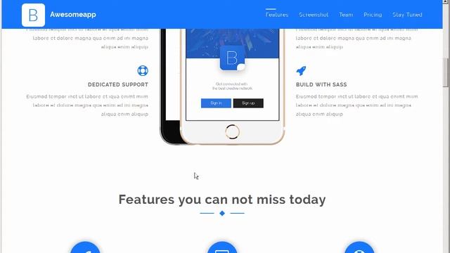 Blu - Bootstrap Minimal App Landing Page by CodexTree | ThemeForest Download смотреть онлайн
