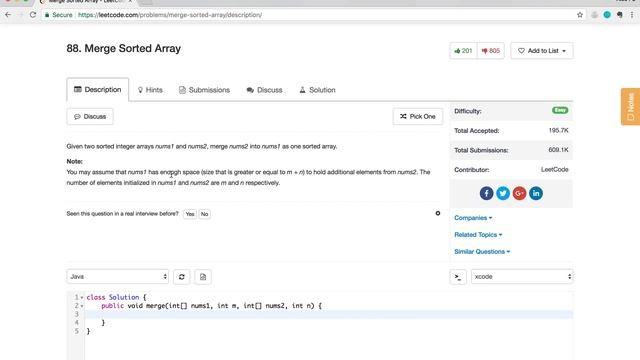 【每日一题：小Fu讲解】LeetCode 88. Merge Sorted Array смотреть онлайн