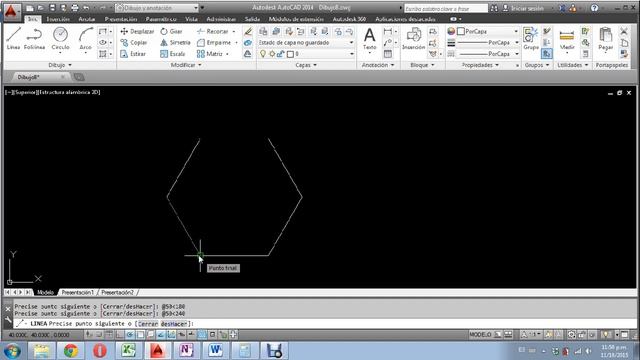 Autocad tutorial número 4 Dibujando un hexágono смотреть онлайн