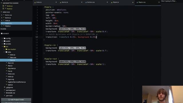 React.js Building Material Design Ripple Button смотреть онлайн
