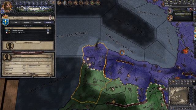 Cristianizamos a los Paganos en el Este y conquistamos Galicia con Francia en Crusader Kings II смотреть онлайн