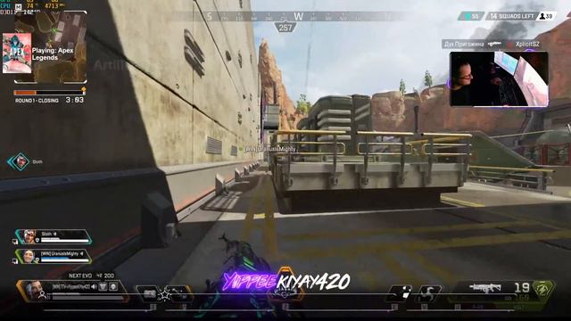 Apex Legends - The Grind to lvl 300 - Join me if space :D смотреть онлайн