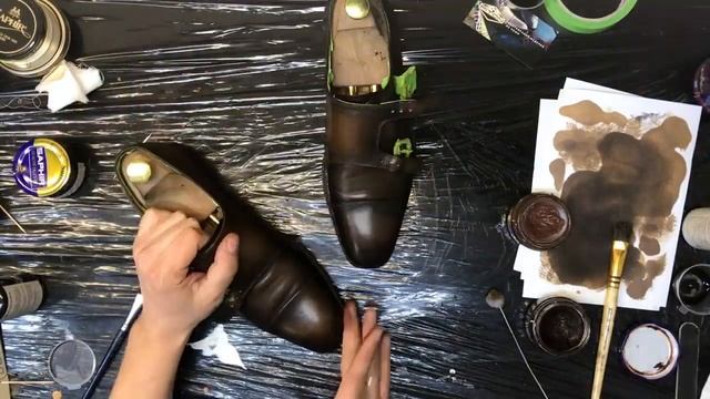 Восстановление пары туфлей монков Berluti?| Покраска и реставрация кожи смотреть онлайн
