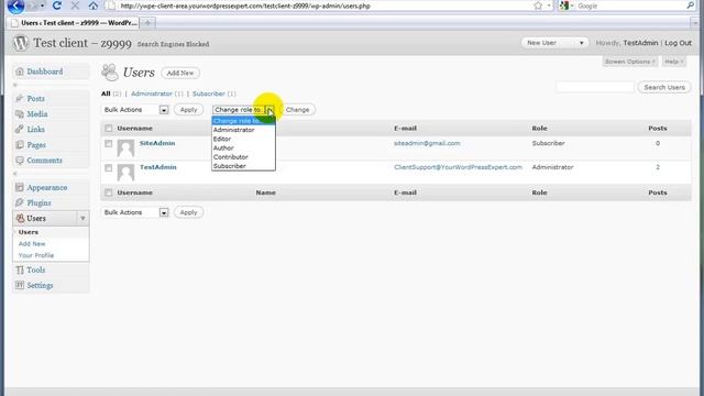 WordPress Tutorial: Tour of the Admin Panel - Users смотреть онлайн