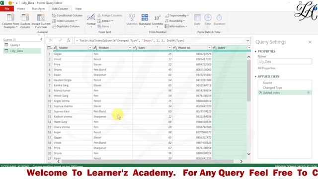 Index Column in Power Query | Power Query | Filter Data Based on Rows | Filter смотреть онлайн
