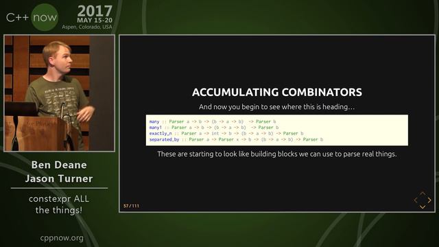 C++Now 2017: Ben Deane & Jason Turner "constexpr ALL the things!" смотреть онлайн