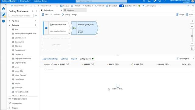 Mapping data flow collect() function: Aggregate row values into arrays смотреть онлайн