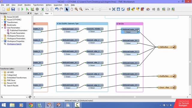 DXF to CityGML LOD2 using FME смотреть онлайн