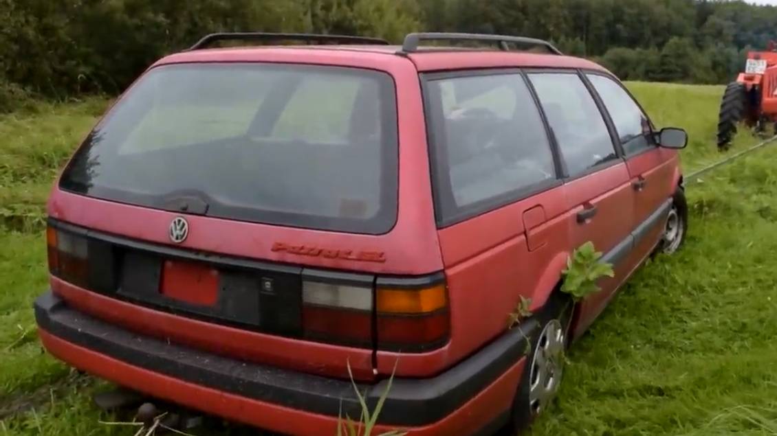 Запуск Volkswagen Passat B3 1991 года 1.6TD Спустя 17 лет часть 1!