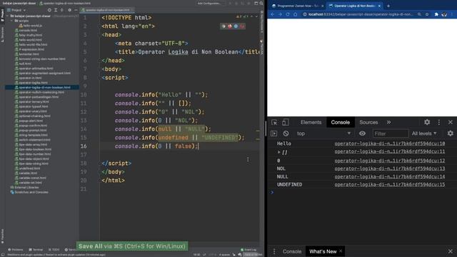 TUTORIAL JAVASCRIPT DASAR BAHASA INDONESIA смотреть онлайн