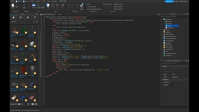 ROBLOX STUDIO | How to make a Cape смотреть онлайн