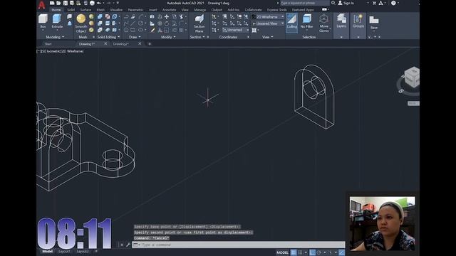 #13 (3D-3) 3D AutoCAD practice - 3D | circles смотреть онлайн