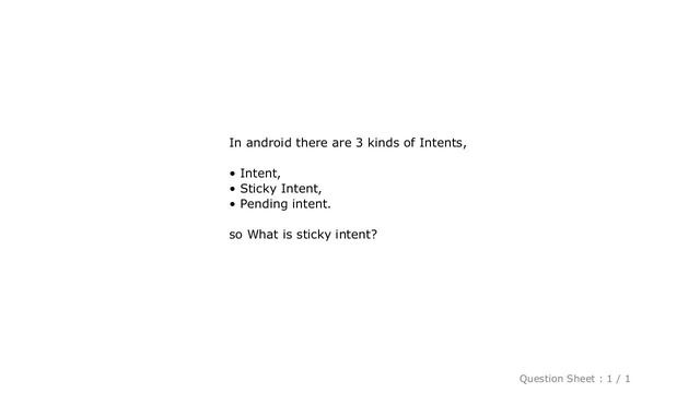 Android : Knowing about Sticky intent in Android смотреть онлайн