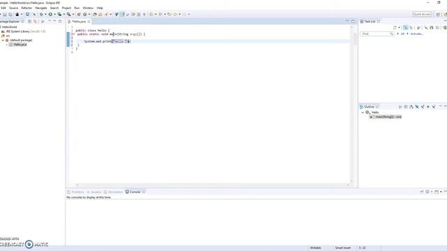"Hello World" Java - Eclipse смотреть онлайн
