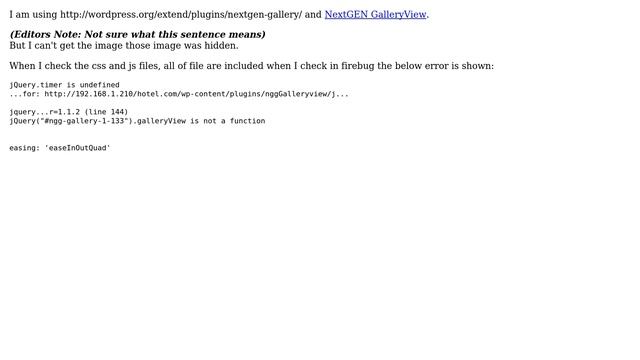 Wordpress: JavaScript Errors when Loading NextGEN Gallery смотреть онлайн