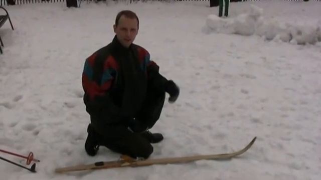 Чья лыжа дальше? - игровое упражнение на лыжах