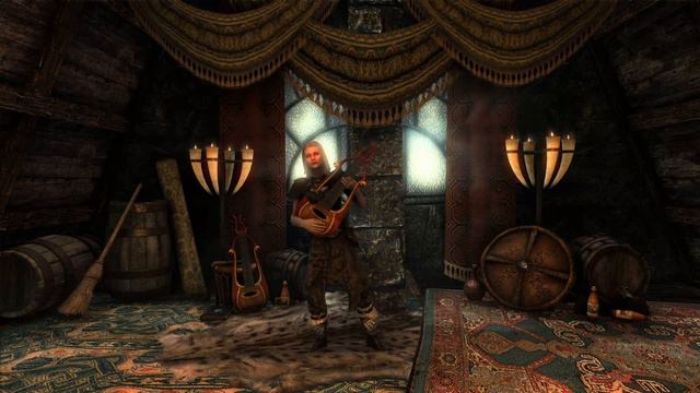 Skyrim - All Bard Instrumental Songs - Drum Flute Lute music (no singing) смотреть онлайн