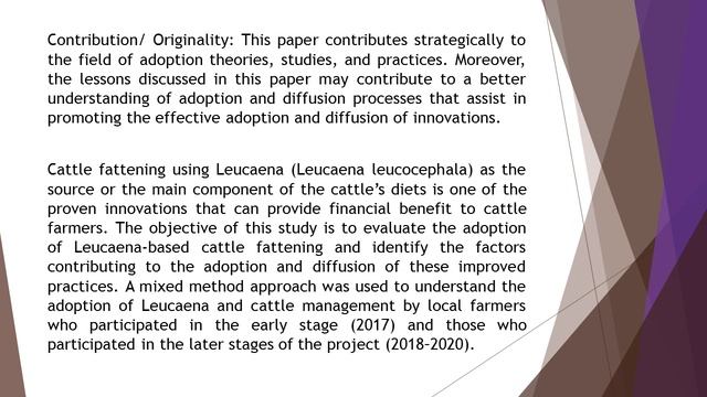 Adoption of a Leucaena based Cattle Fattening SystemB AJARD 2022 122 82 90 смотреть онлайн