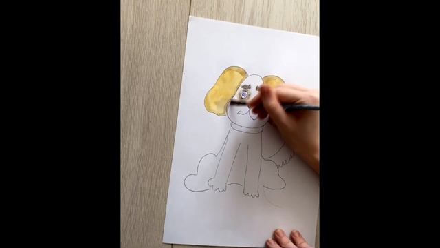 Рисуем собачку акварельными красками смотреть онлайн