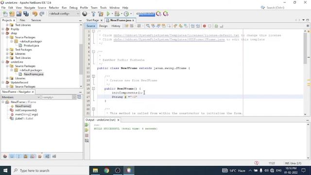 Underline Text in java Netbeans IDE смотреть онлайн