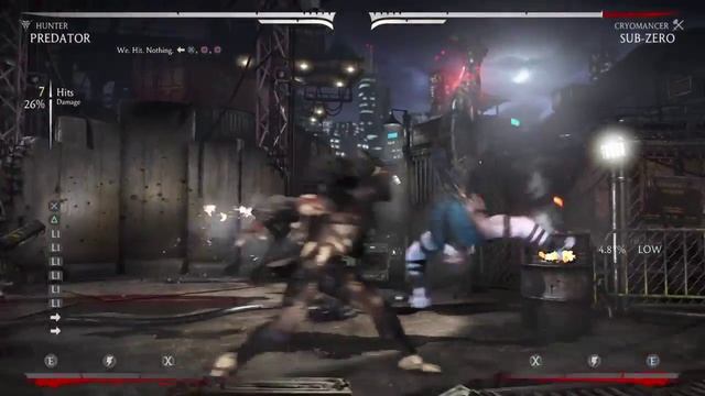 Mortal Kombat X Predator Meterless Mid Screen 45% Combo Hunter Variation смотреть онлайн