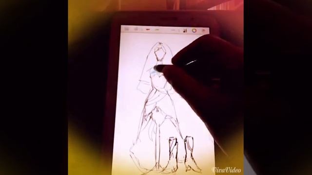 Рисую свадебное платье в программе:sketch book Pro смотреть онлайн