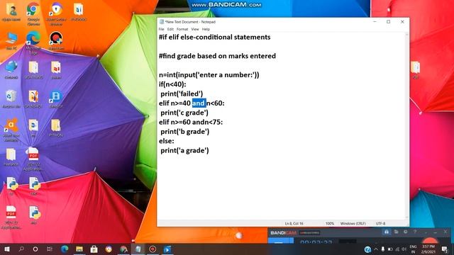 PYTHON:Conditional Statements(IF,ELIF,ELSE)and Example program/VL INFOTECH смотреть онлайн