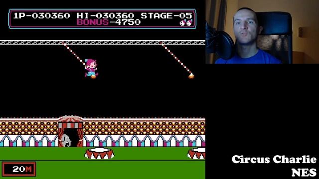 Circus Charlie. Famicom. Полное прохождение смотреть онлайн