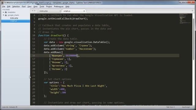 JavaScript. Диаграммы Google Chart. Урок №1. Установка и настройка. (Андрей Кудлай - Webformyself) смотреть онлайн