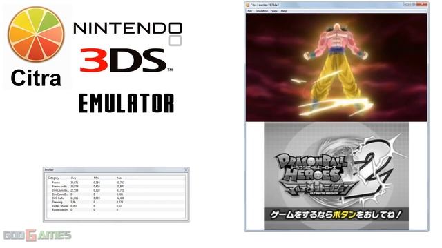 Citra 3DS Emulator - Dragon Ball Heroes: Ultimate Mission 2 Intro + menu HW renderer enabled! смотреть онлайн