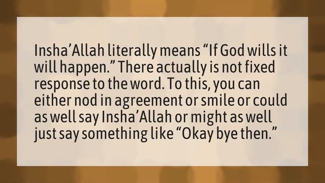 How do you reply to inshallah? смотреть онлайн