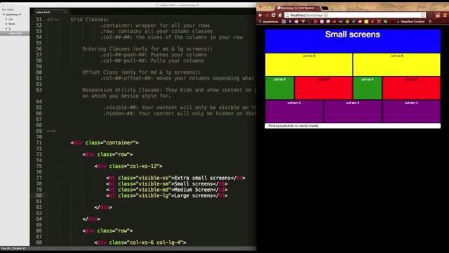 Bootstrap 3.0 Tutorial - Grid System - 5 смотреть онлайн