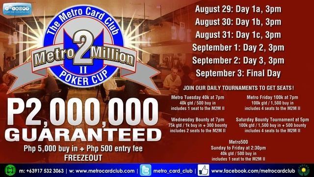 The Metro Card Club Metro2Million Poker Cup II смотреть онлайн