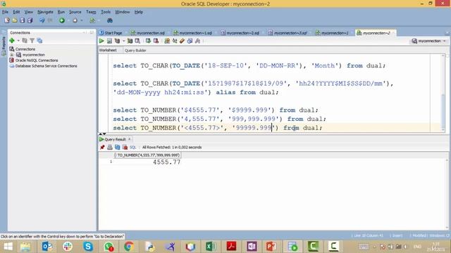 55 Функция TO NUMBER / SQL для начинающих с нуля до сертификата Oracle смотреть онлайн