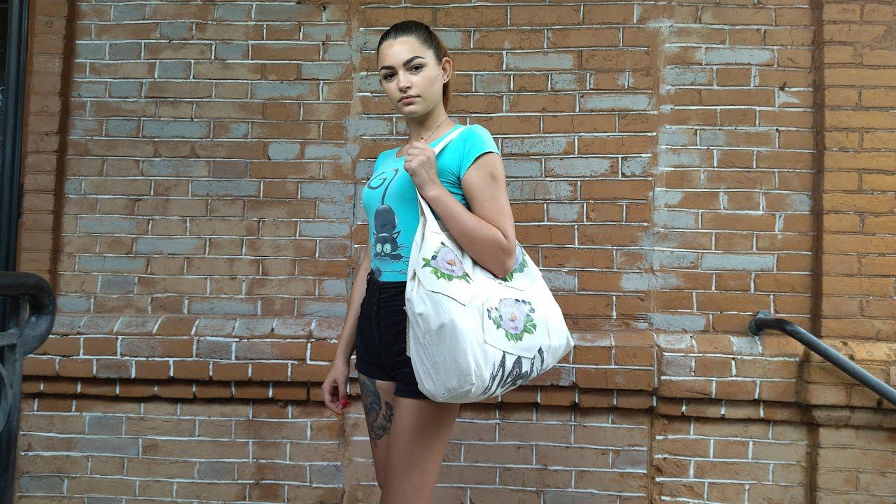 Шьём большую сумку шопер с декупажем на ткани смотреть онлайн