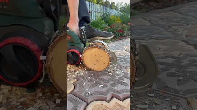 Ваша цепная пила так точно не может. Как пилить бревна на любой поверхности #shorts смотреть онлайн