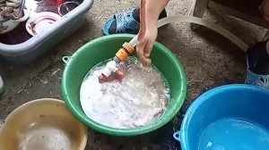 Чистка свиных кишок, подготовка колбасной оболочки.