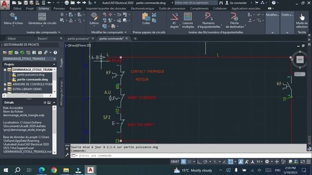 18-Projet démarrage étoile triangle de A a Z Autocad Electrical 2020 بالعربية (part 3) смотреть онлайн