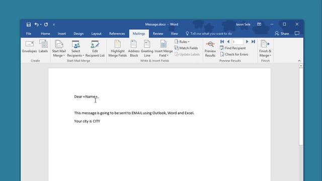 Outlook Mail Merge with Excel and Word смотреть онлайн