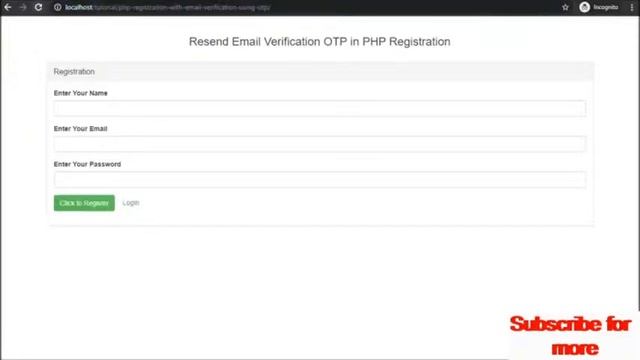 ? LIVE -- Resend OTP Through Email Method Using PHP. смотреть онлайн
