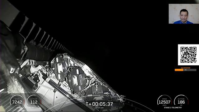 Пуск ракеты Falcon 9 со спутниками Starlink нового покаления. Миссия 5-1 от SpaceX. смотреть онлайн