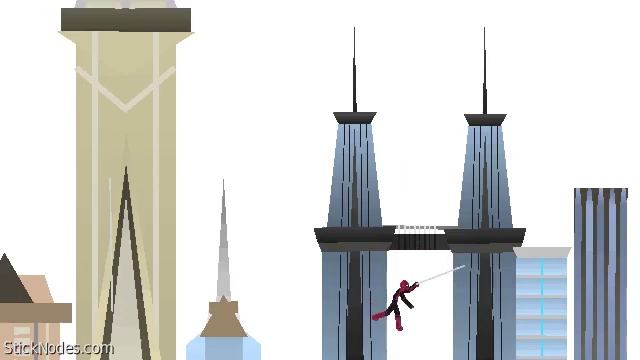 Spiderman swinging through city stick nodes test смотреть онлайн