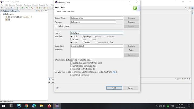 Java Hello World Example