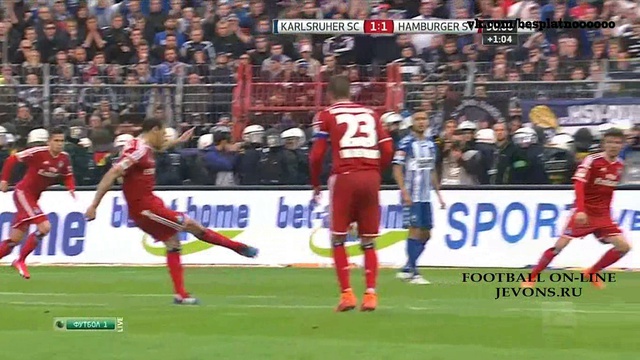 Карлсруэ - Гамбург 1:1 Марсело Диас