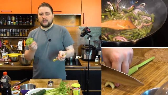 Тёплый корейский салат "Красный дракон" | Азиатский салатик смотреть онлайн